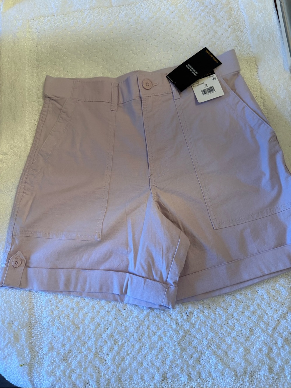 Lee Women's Lavender Comfort Waistband Shorts, Size 12
